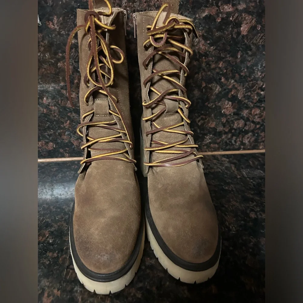 Free People Dylan Lace Up Boots Leather Platform 9.5 - Picture 4 of 11